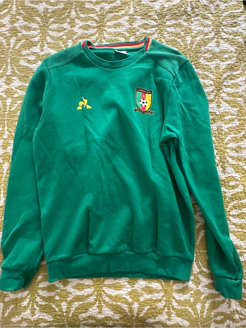 Le Coq Sportif Green Sweatshirt with Crest and Yellow Logo from 2019 WWC